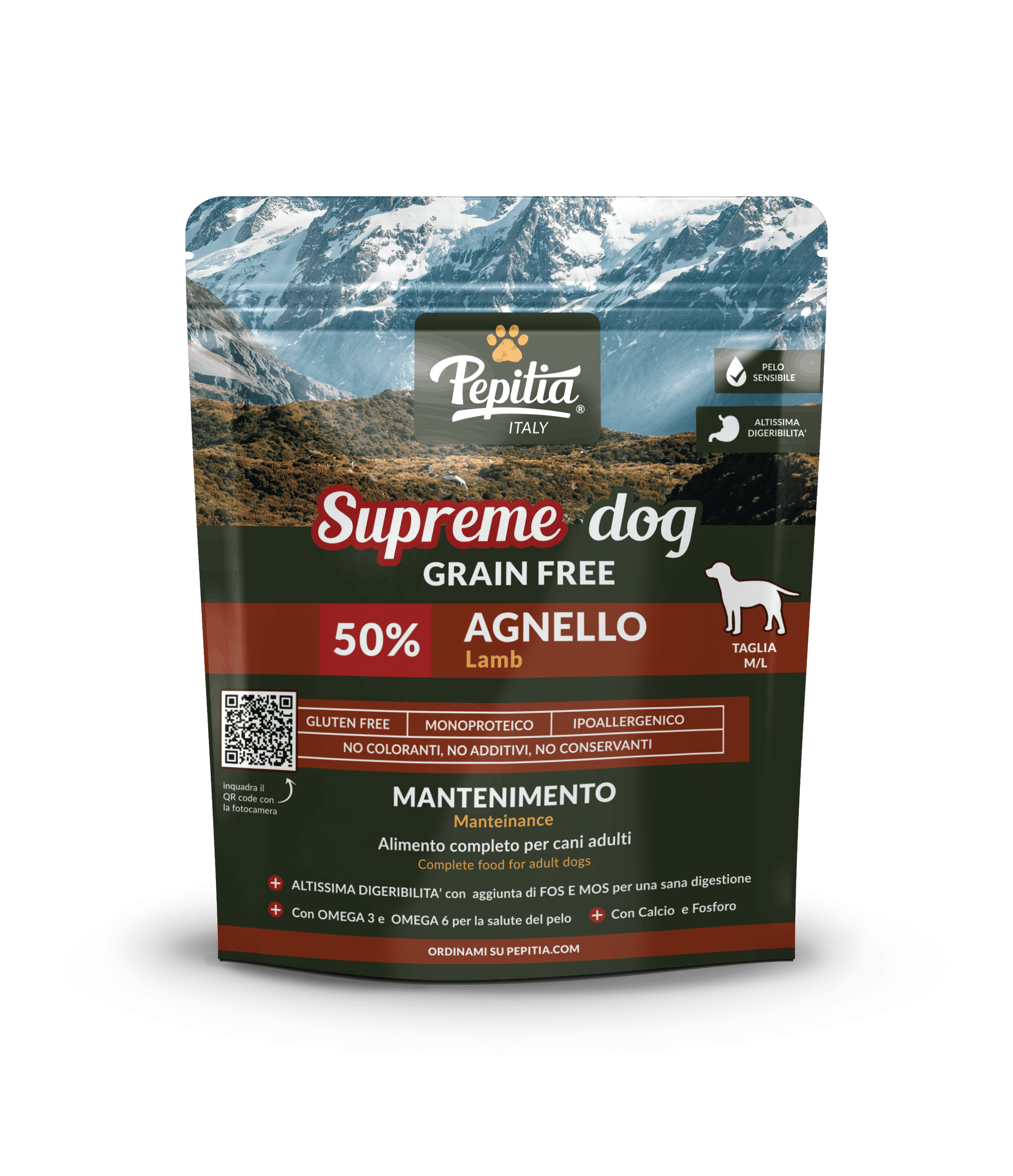 SUPREME DOG Grain Free - Agnello 50% - Adult M/L