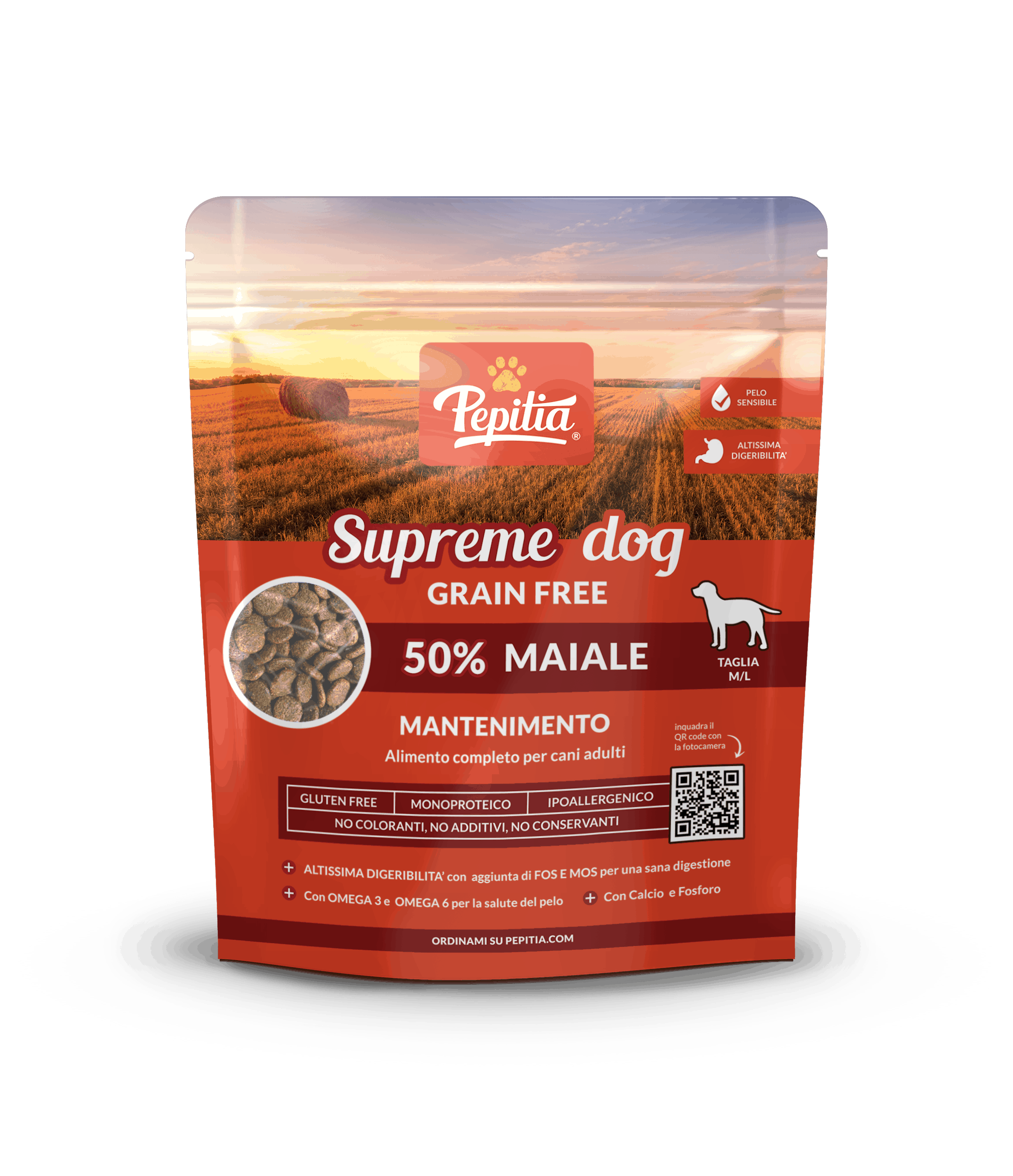 SUPREME DOG Grain Free - Maiale 50% - Adulti - Taglia M/L