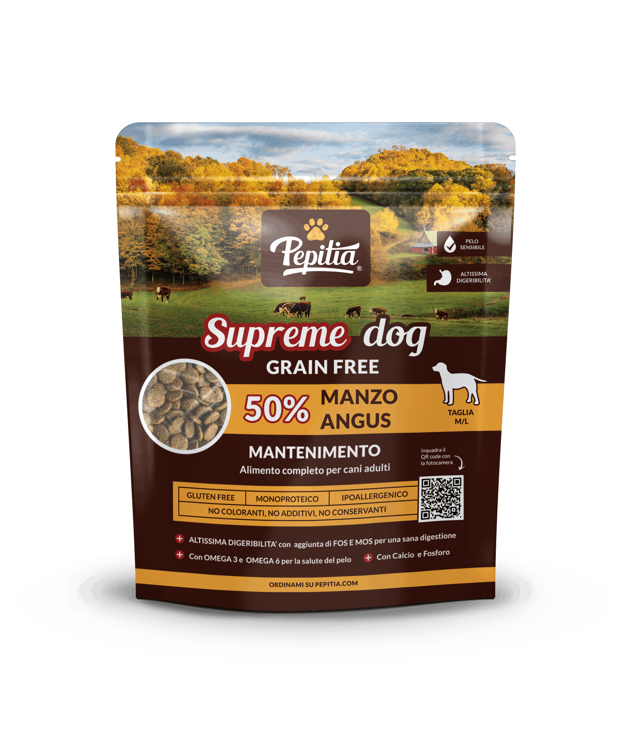 SUPREME DOG Grain Free - Angus Scozzese 50% - Adulti taglia M/L