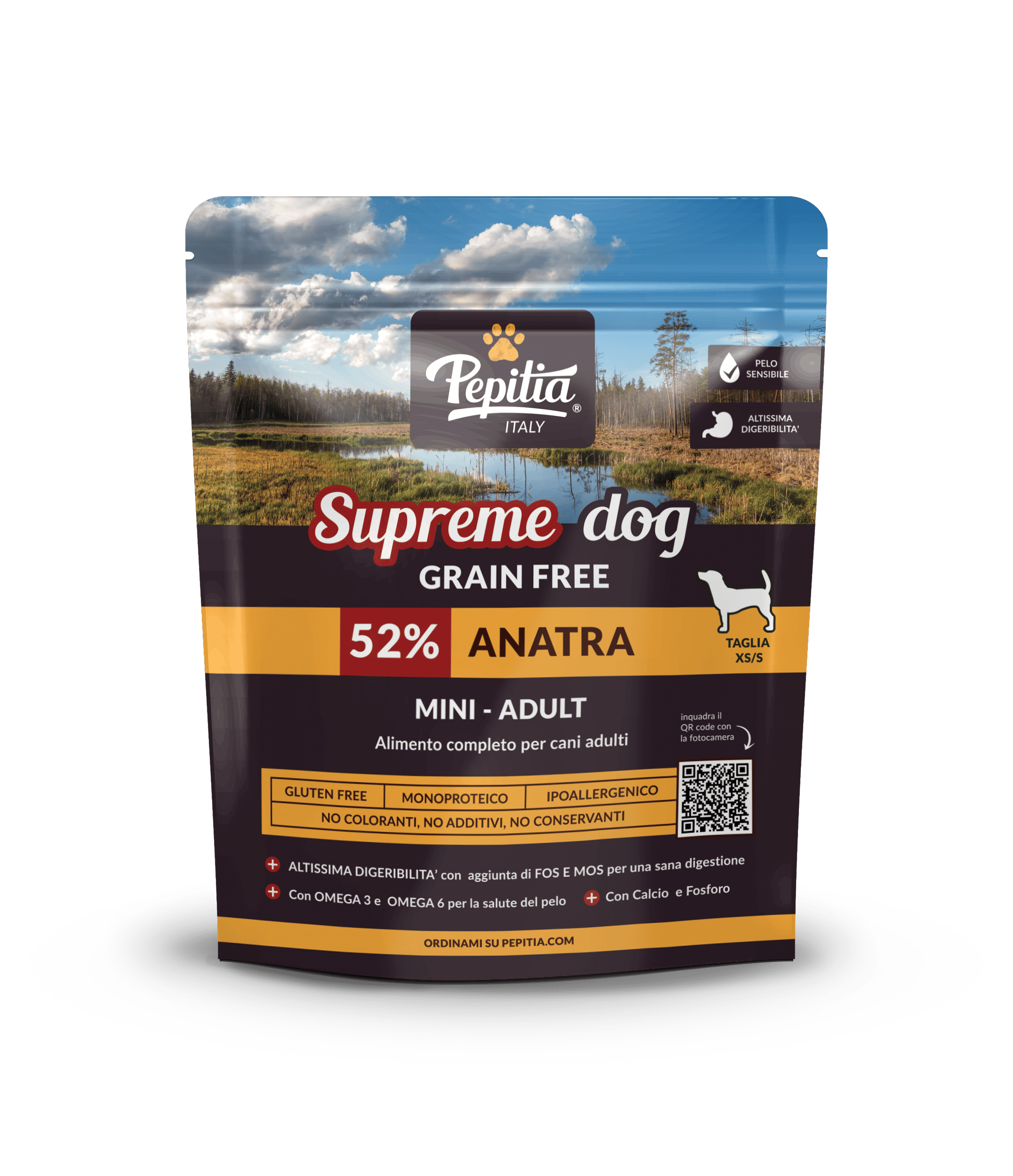 SUPREME DOG Grain Free - Anatra 52% - Adulti Taglia piccola
